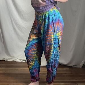 Tie-dye hippie pants